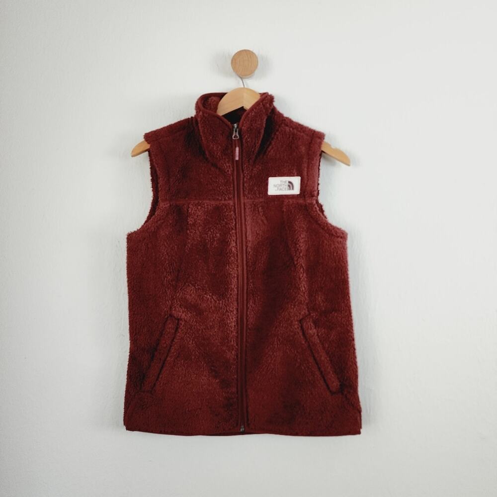 The North Face Campshire Sherpa Fleece Vest Sequoia Red Burgundy Maroon Small - Picture 2 of 9